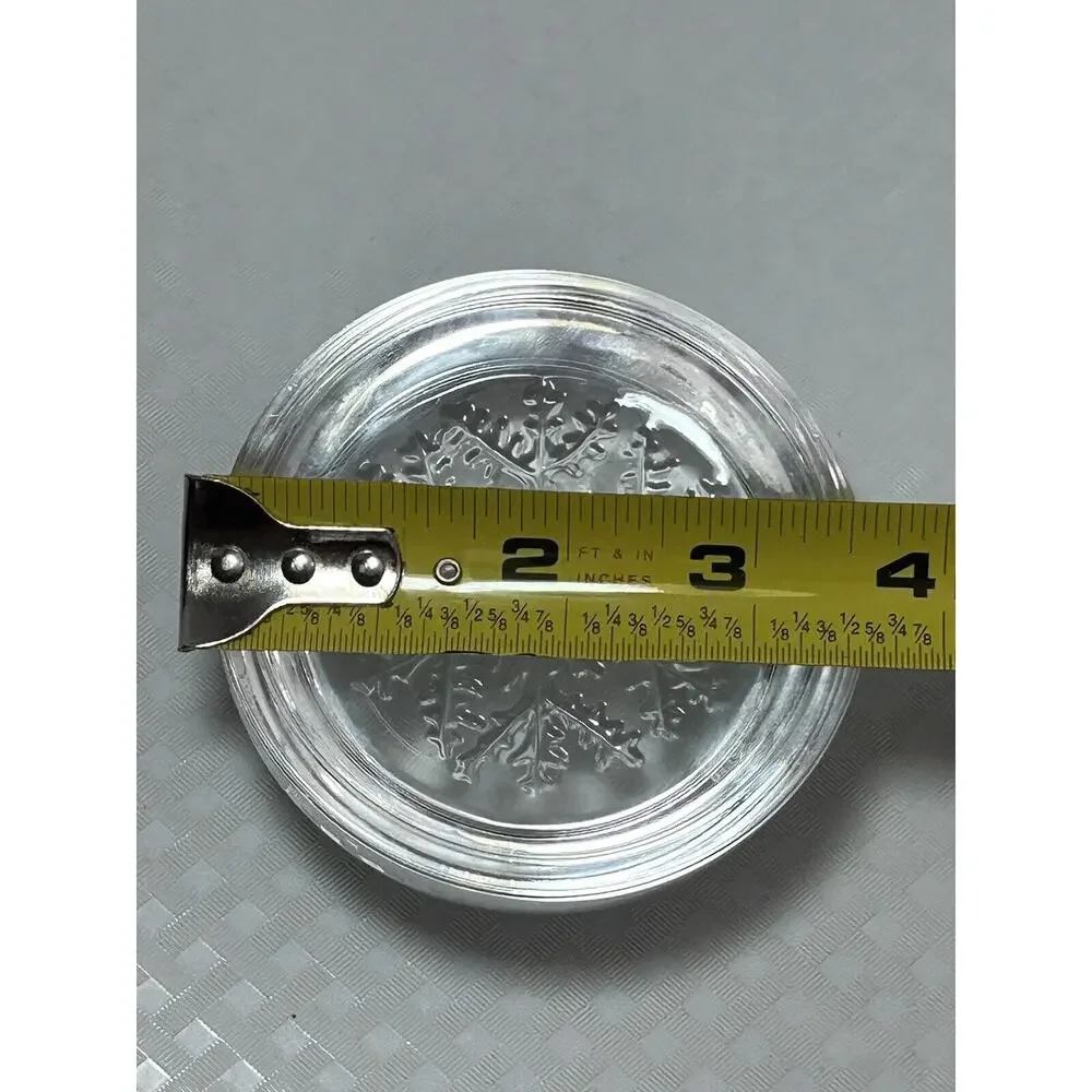 LEAD CRYSTAL Echt Bleikristall 24% PBO Snowflake‎ Bubble Dome Paperweight